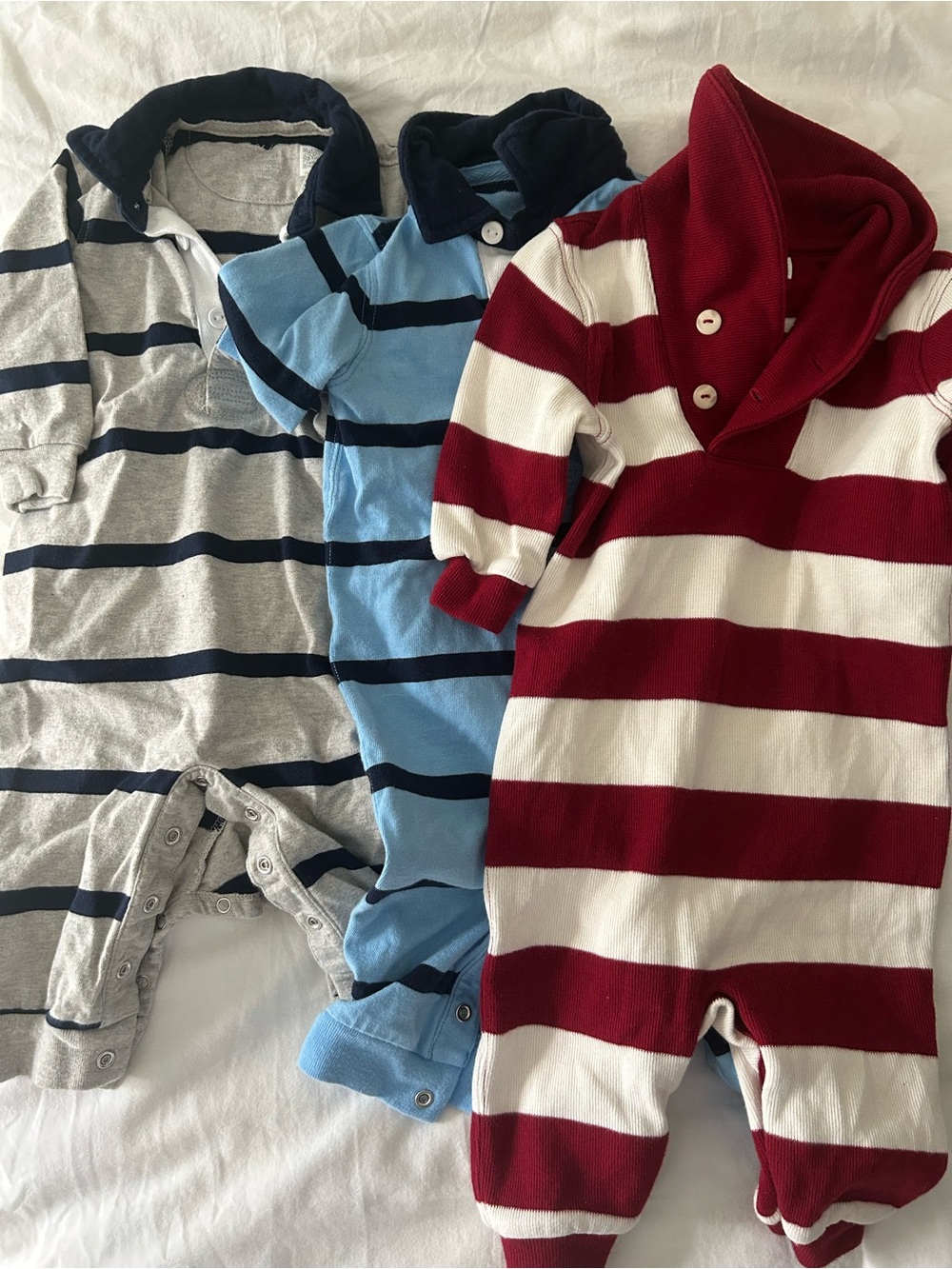 Ralph Lauren 6M Baby Boy Striped Polo One Piece Outfits